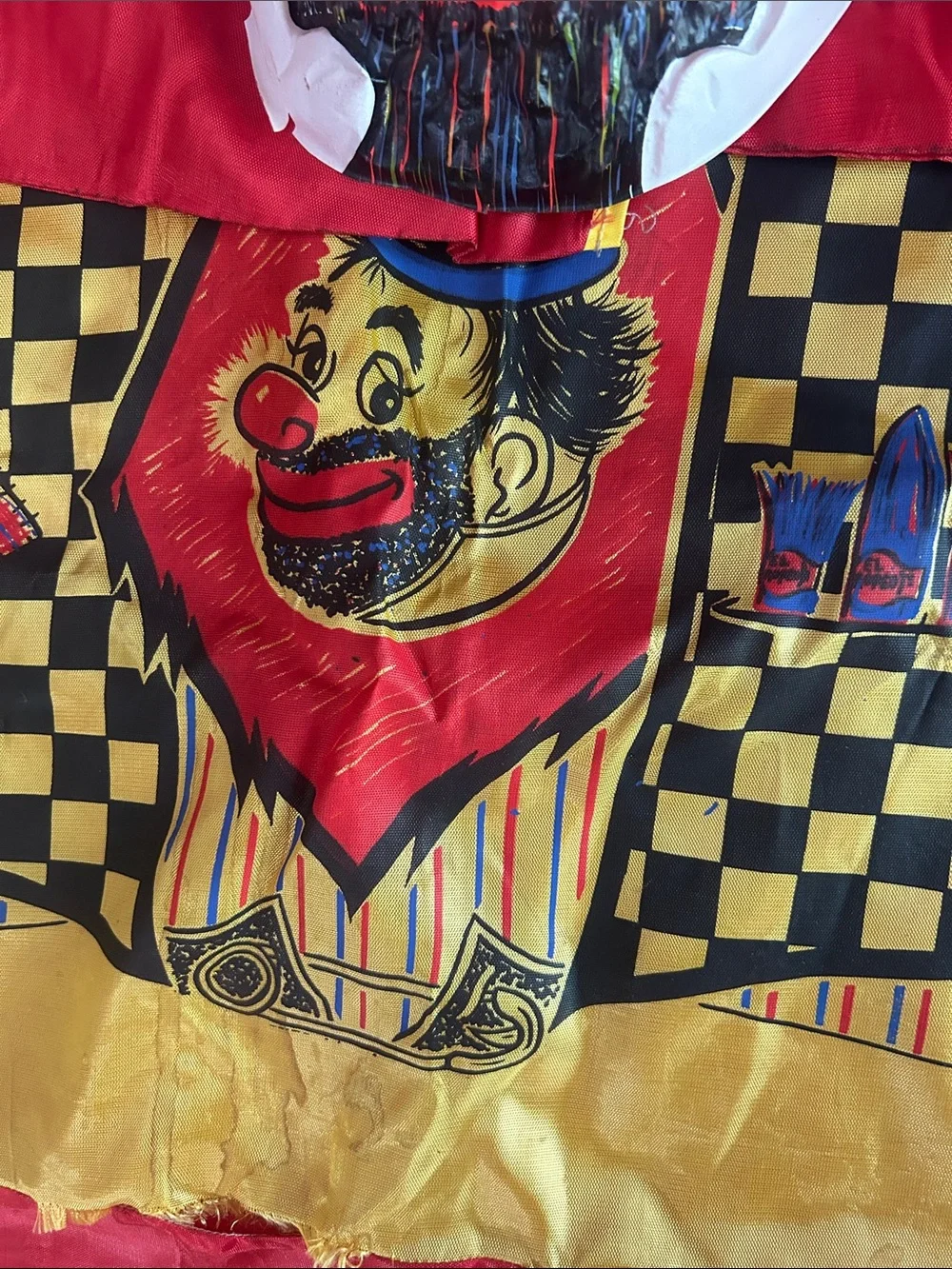 vintage Red and Yellow Clown Kids Costume with Mask🤡
